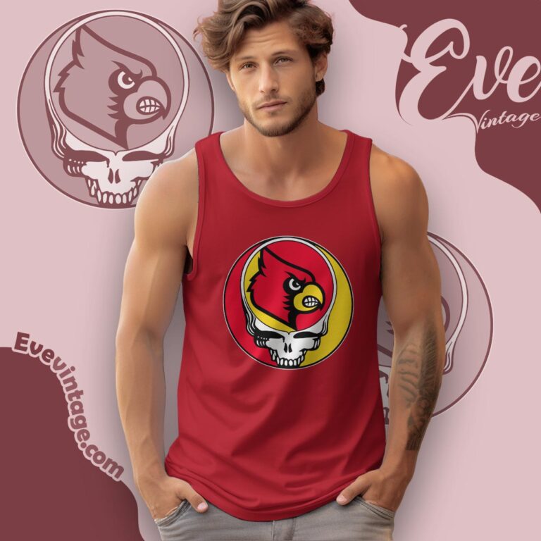 Louisville Cardinals Steal Your Face Stealie Shirt Tank Top Racerback Louisville Cardinals Steal Your Face Stealie Shirt Tank Top Racerback