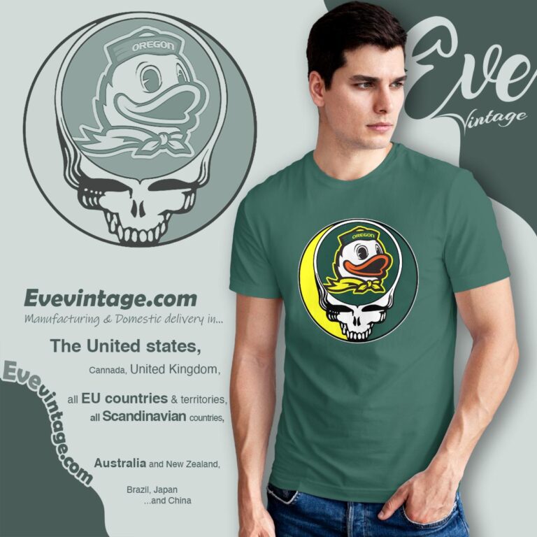 Oregon Ducks Steal Your Face Stealie Shirt T shirt Oregon Ducks Steal Your Face Stealie Shirt T shirt