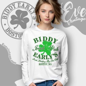 Biddy Early's Bar Shirt Boston Ma Dive Bar Long Sleeve Tee