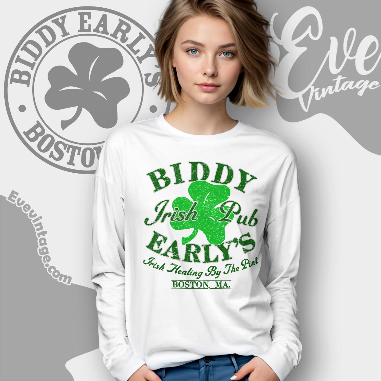 Biddy Early's Bar Shirt Boston Ma Dive Bar Long Sleeve Tee Biddy Early's Bar Shirt Boston Ma Dive Bar Long Sleeve Tee